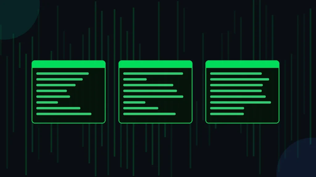 Three terminal windows side by side comparing fake hacking sites