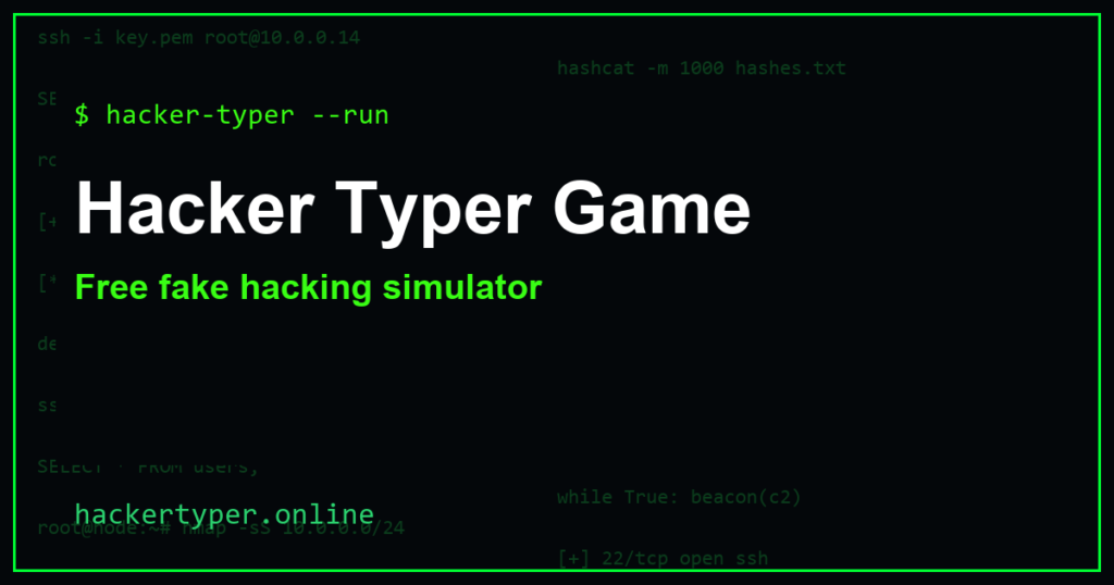 Hacker Typer Game – Hacker Typer Online