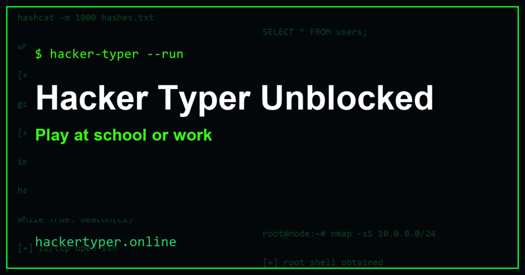 Hacker Typer Unblocked – Hacker Typer Online