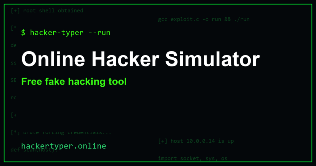 Online Hacker Simulator – Hacker Typer Online