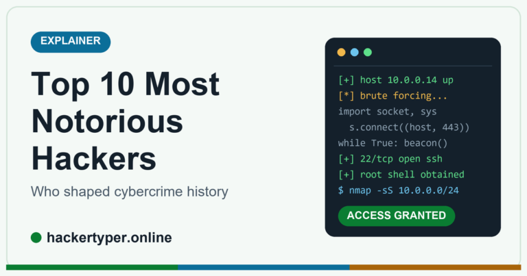 Top 10 Most Notorious Hackers Who Shaped Cybercrime History – Hacker Typer Online